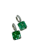 Green Glow Diamond Küpe