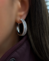 Silence Classic Kalın Baget Halka Küpe