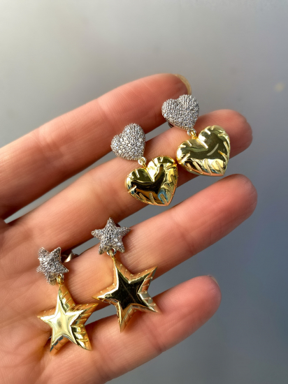 İthal Yıldız Küpe 