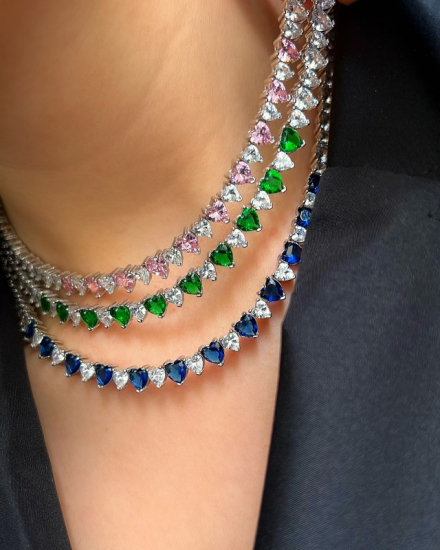 Yeşil Taşlı Suyolu Kolye 