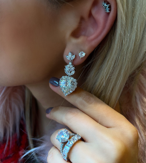 Mozanitte Kalp Küpe 