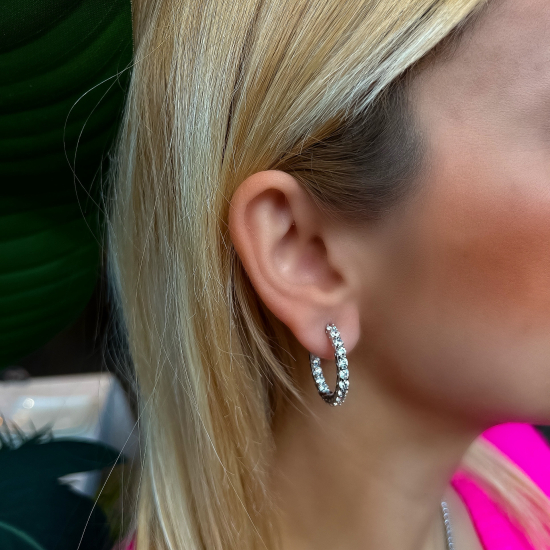 3 mm Mozanit Halka Küpe