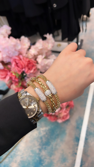 Slevee İtalyan Taşlı Kelepçe 