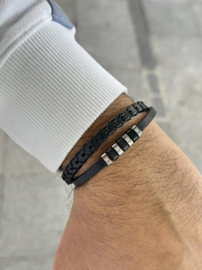 İkili Deri Bileklik