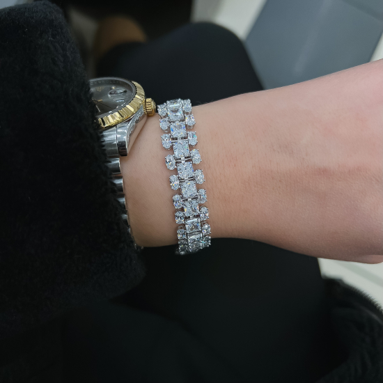 Jeffrey D Color Mozanit Bileklik