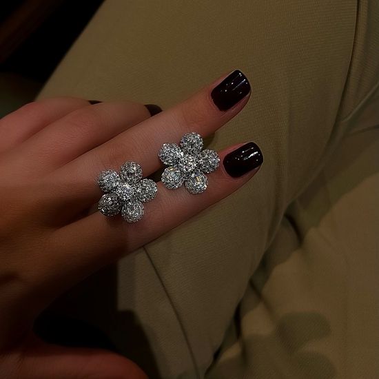 Flow Diamond İthal Küpe