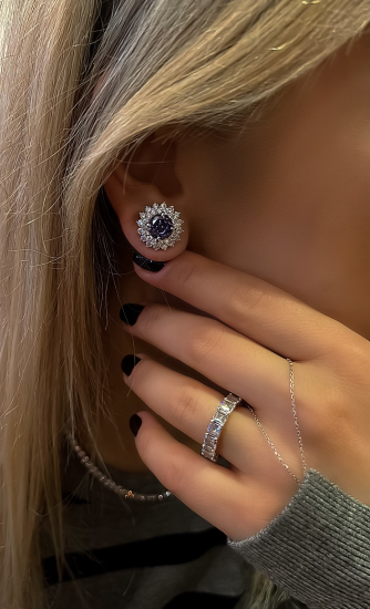 Atia Tanzanit Elmas Küpe