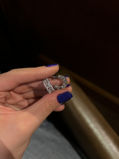 Hakky Mozanit Halka Küpe