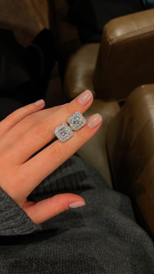 Crystal Mozanitte Küpe