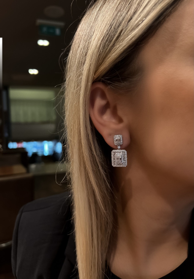 Elegant Baguette Küpe