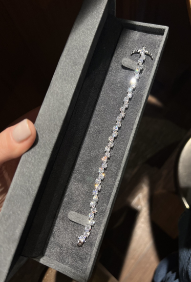 Zaggy Zikzak D color Mozanit Suyolu Bileklik