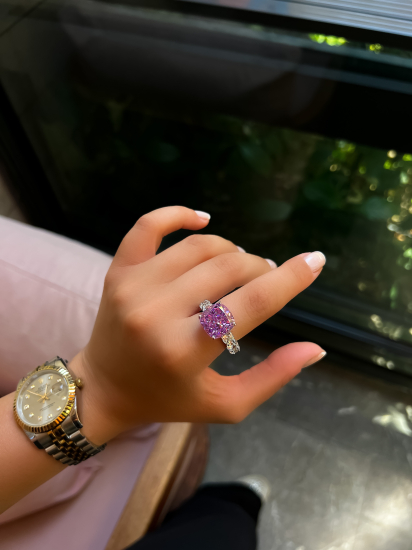 Purple Glow Diamond Yüzük