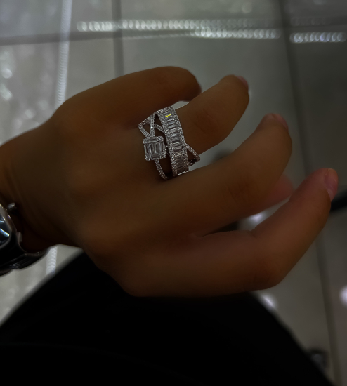 Jardin Baguette İthal Yüzük