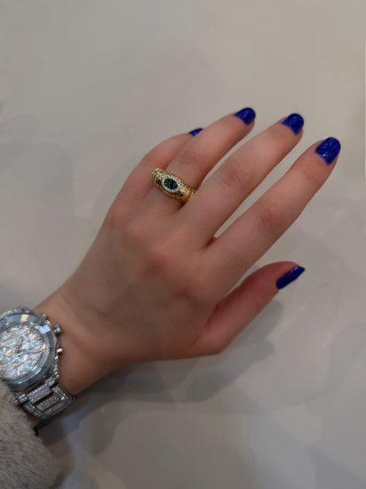 Golden Blues/Green İtalyan Yüzük