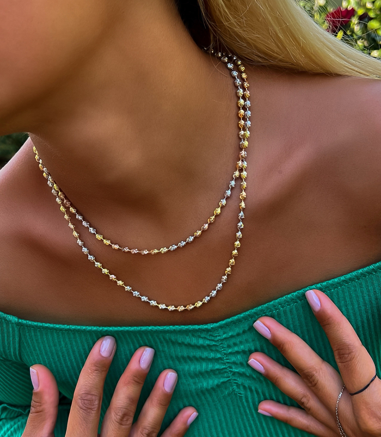 İtalyan Doria Üç Renk Kolye