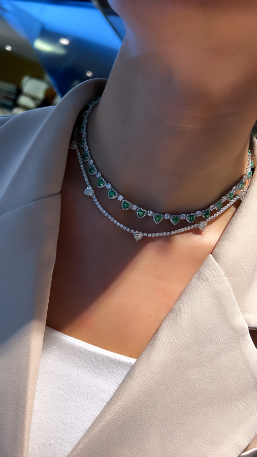 Ice Cut Paraiba Kalp Kolye 