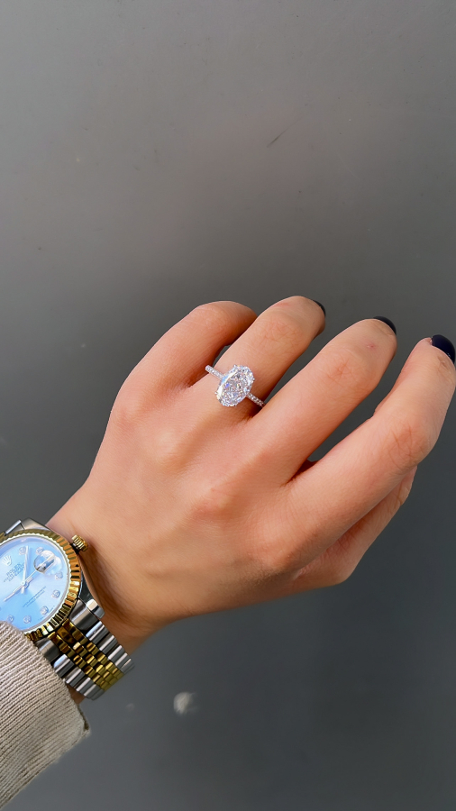 Diel Oval Ice Cut Yüzük 
