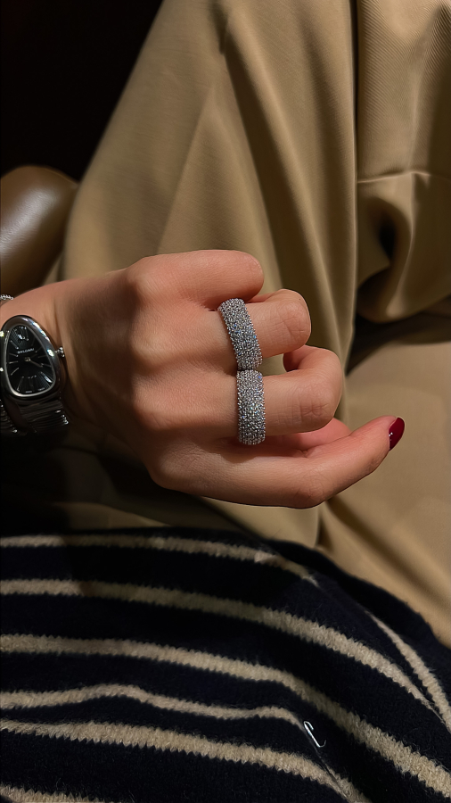 Katty Kalın Full Taşlı Tamtur Yüzük