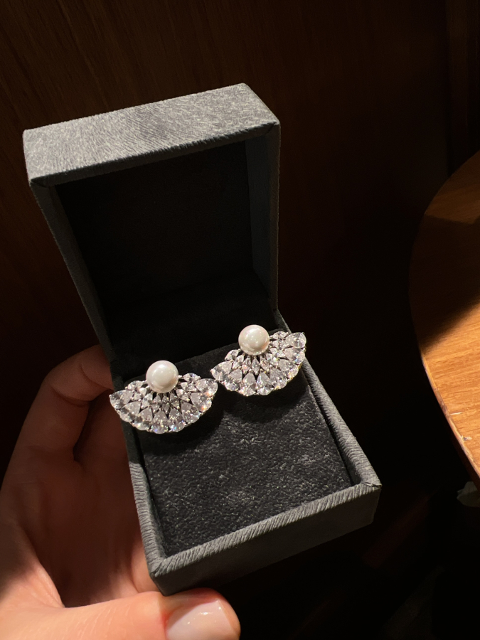 Solea Pearl Diamond Küpe