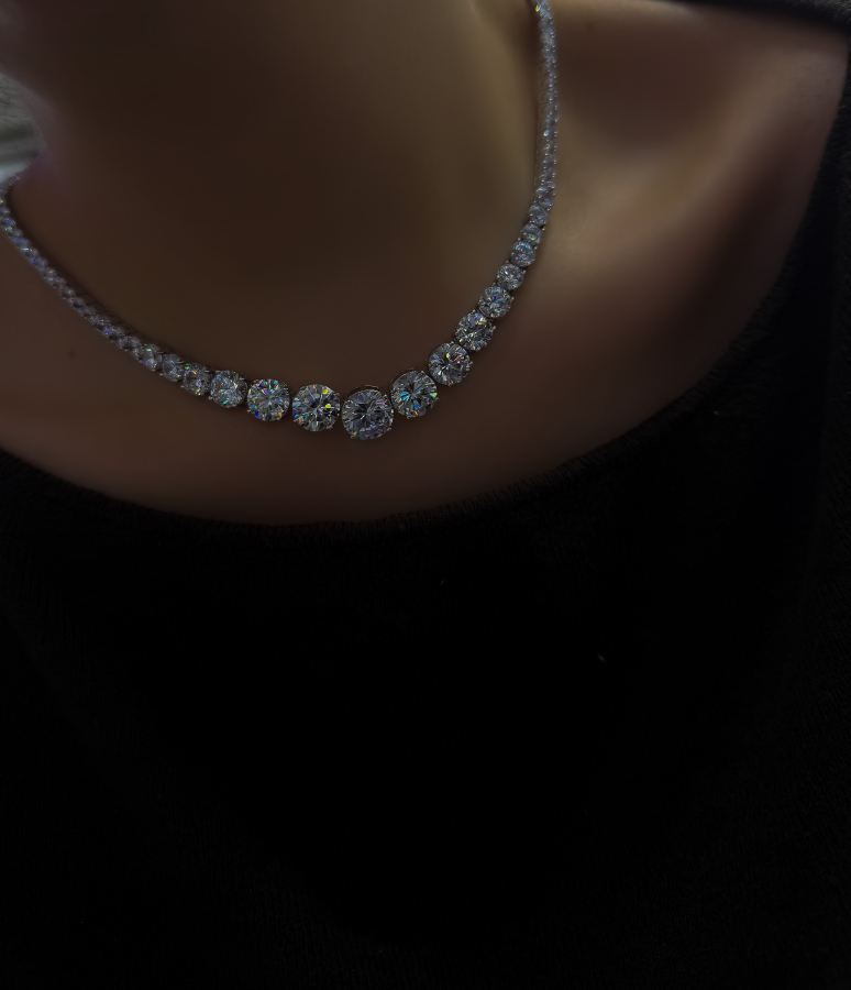 İri Taşlı Süzme Kolye Küpe Set 