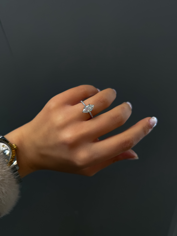 Asioo Mekik Mozanit Tektaş Yüzük