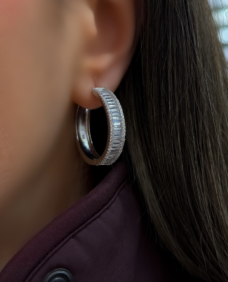 Silence Classic Kalın Baget Halka Küpe